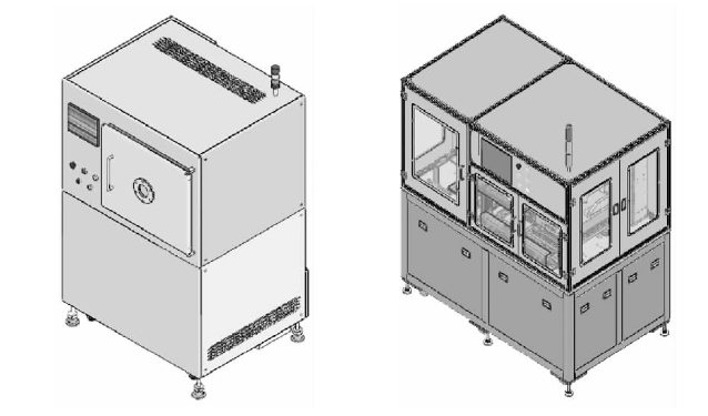 圖 4（左）離線式等離子清洗機(jī) 圖5（右）在線式等離子清洗機(jī)
